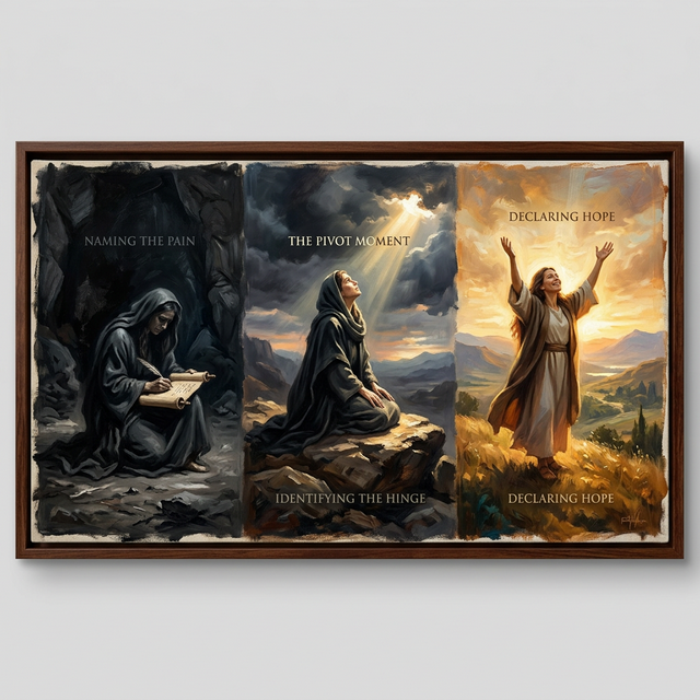 How to Lament — open journal with pen, light breaking in