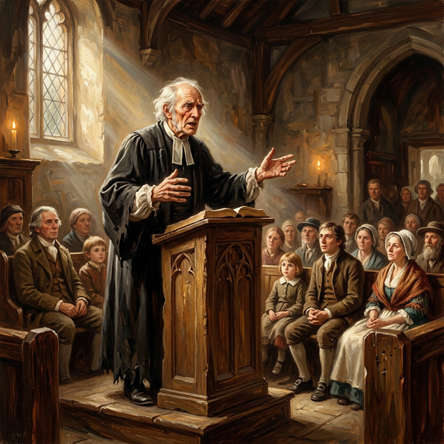 Newton as elderly pastor — tender, wise