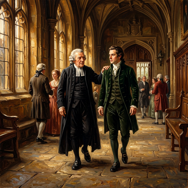 Newton mentoring young Wilberforce