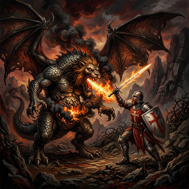 Apollyon confronting Christian