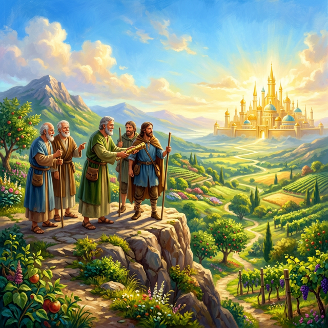 The Delectable Mountains overlooking the Celestial City