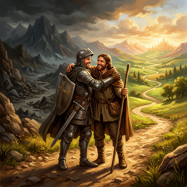 Christian and Faithful walking together