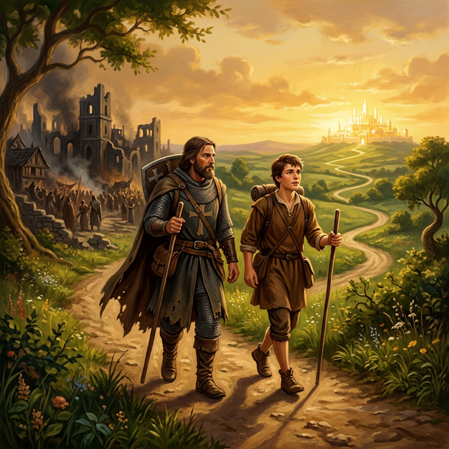 Hopeful joining Christian on the path