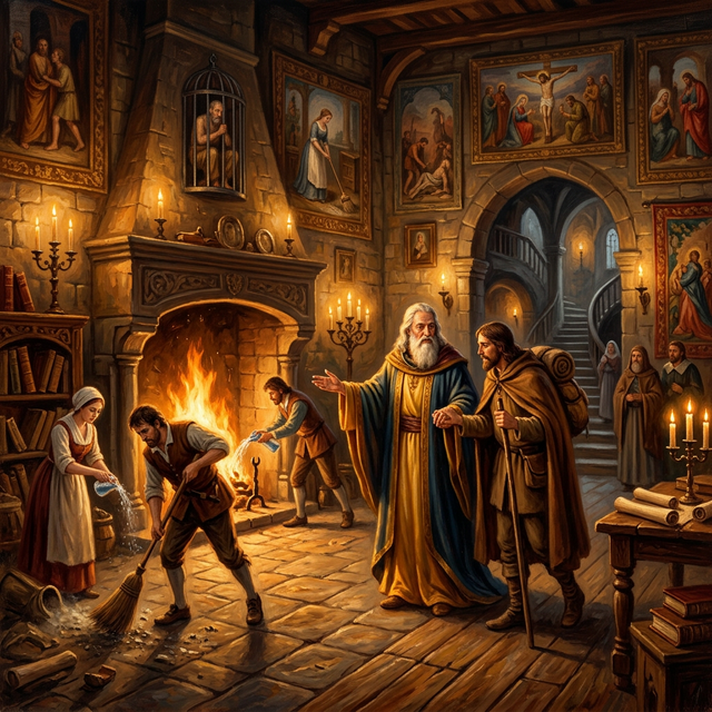 Interpreter showing Christian spiritual truths